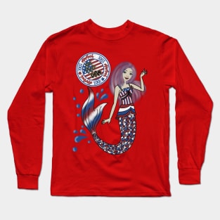 100% mermaid in the USA Long Sleeve T-Shirt